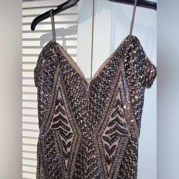 new without tag brown sequin formal gown - Picture 8 of 14